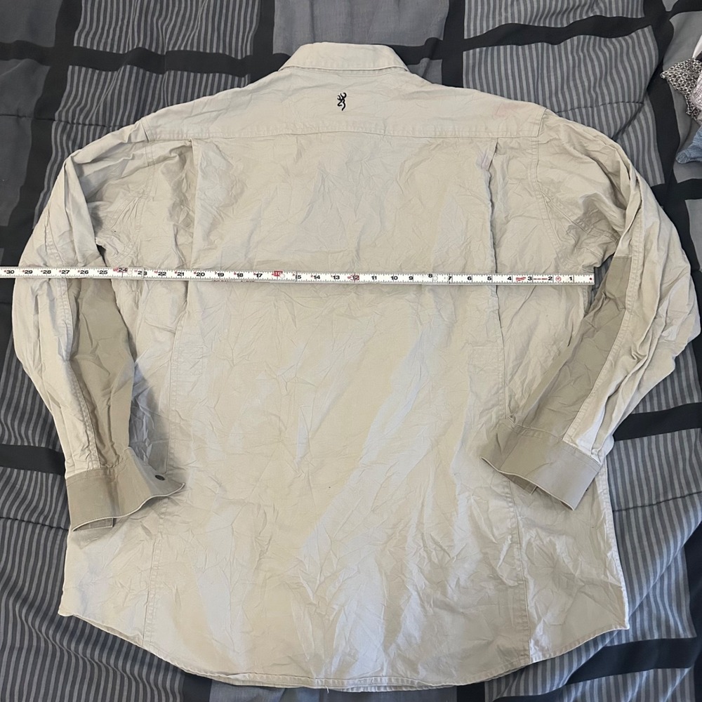 Mens XL Long Sleeve Shirt Browning Shooter Super Naturals Pearl Snap Two Tone - Picture 5 of 5